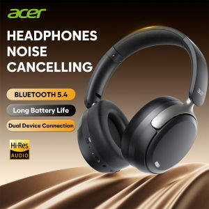 Acer | Acer ANC Wireless Headphone Noise Cancelling Hi-Res Spatial Audio Earphone Bluetooth Over Ear Headset 40mm Dynamic Driver OHR516