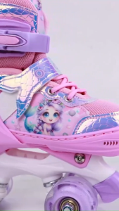 Mermaid kids skates roller skates for boys and girls adjustable size with glitter wheels Best birthday gifts and new year gifts