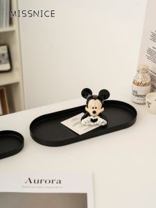 Luxurious Desktop Tray Missnice Key Storage Dish Aromatic Candle Bathroom Living Room Decor Modern Minimalist Style Metal Painted