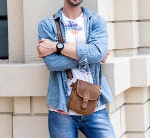 Royal Bagger Crazy Horse Túi Đeo Vai Bằng Da Túi Đeo Chéo Cho Nam Da Bò Thật 2020 Thời Trang Mới Túi Đeo Chéo Doanh Nghiệp Giản Dị Túi Đưa Thư Nam Nhỏ