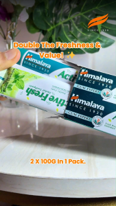 [Value Pack] Himalaya Active Fresh Herbal Toothpaste 100g x 2 | Oral Care for Fresh & Clean Mouth Feel