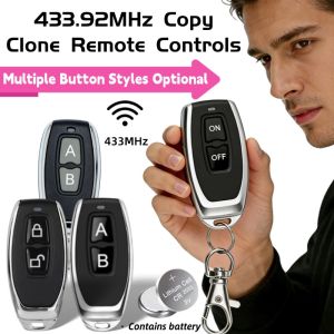 Universal Wireless 433.92Mhz RF Remote Control Duplicated Cloning Code Remote Control 2 Channel For Gate Car Home Garage Door