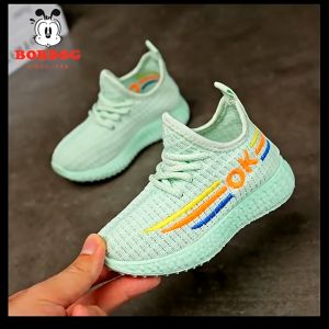 Kids Sneakers Jelly Soft Sole Coconut Shoes Comfortable Casual Flying Mesh Shoes Cute Kids Shoes