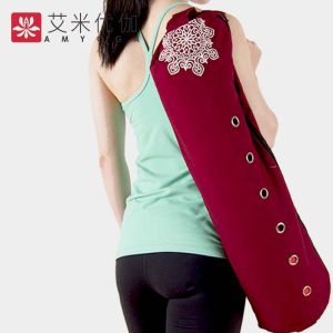 Womens Professional Extra Large Canvas Yoga Mat Backpack Fitness Bag Yoga Bag Cotton Transparent Yoga Mat Bag