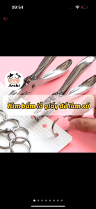 Kìm bấm lỗ giấy refill dụng cụ bấm lỗ giấy đơn làm sổ còng sổ tiện dụng