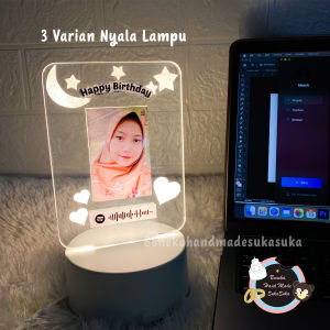 Lampu Tidur Custom Foto dan Ucapan Bisa SCAN Spotify dan SCAN Foto Jadi Video 3 Varian Warna Lampu Putih Warm White Kuning Saklar Listik Cocok untuk Hadiah Ulang Tahun Anniversary Pernikahan