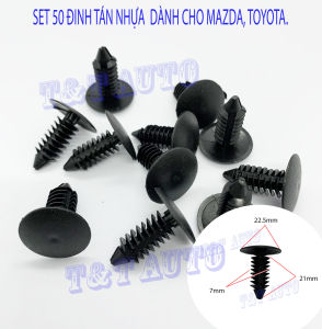 Set 50 đinh tán nhựa loại 1 dành cho MAZDA TOYOTA