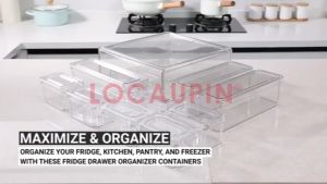 Transparent Refrigerator Food Storage Stackable Fruits Vegetables Fridge Organizer High Quality Fresh Keeping Container