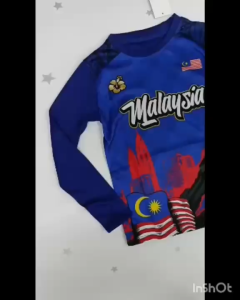 (SAIZ S-XL) BAJU JERSI MERDEKA UNTUK DEWASA BERLENGAN PANJANG