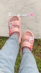 Dreamtale Selipar Wanita Women Slippers Rabbit Flower Slippers Thick Sole Anti-slip Slipper WSO108
