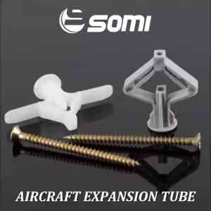 50 SET Aircraft/Butterfly Expansion Tube High Quality Gypsum Board Expansion Tube Screws Expansion Anchor Bolt