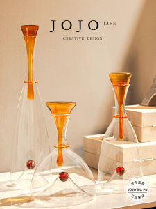 Creative Glass Water Bottle And Cup Set Multi-Functional Wine Pot JOJOS L. PD.Here Dining Utensils Nordic Style from China