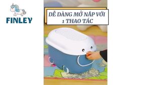 [HCM] Hộp Đựng Đồ Chơi Cho Bé Thùng Để Cất Đồ Chơi Hình Cánh Cụt Có Bánh Xe