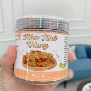 Nho khô vàng nho khô sấy hũ 250g Lan Anh Food ăn vặt healthy thực phẩm sạch đảm bảo VSATTP
