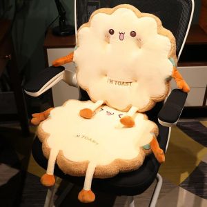 Simulation Bread Toast Cushion Stuffed Memory Foam Sliced Bread Food Pillow Sofa Chair Decor Seat Cushion