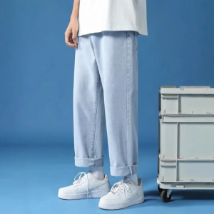 Quần Jeans nam ống Suông baggy mẫu quần bò dáng Rộng form Đứng đa dụng hàng ngày QJS002
