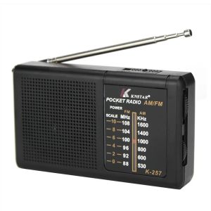 Portable AM FM Mini Two Band Radio Full-wave Band Battery Powered Radio Built-In Speaker Outdoor Emergency Radio for Elders