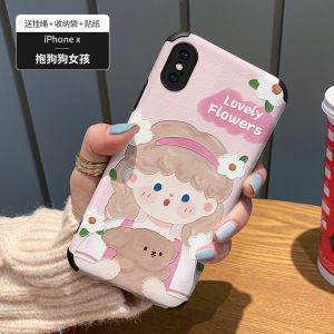 Original Cute Cartoon Dog Girl  X Phone Case Female Style Small Sheepskin Full Lens Protection Anti-Fall for Arsenal