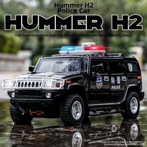 HEIMANBA | Realistic Sound Doors Opening Metal Toy Car Model 1/24