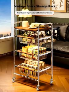 Multipurpose Mobile Cart Multilevel Storage Shelf