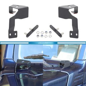 รถ A-Pillar Spotlight Mount Bracket ผู้ถือบาร์สําหรับ Suzuki Jimny 2019 2020 2021 2022 2023 Winch Hook สายรัดอุปกรณ์เสริมภายนอก