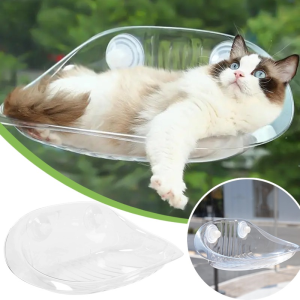 Cat Hammock Cute Tail Floating Cat Nest In Summer Does Not Occupy Cup Suction Cat Climbing Frame Window Glass Hanging