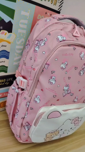 D1-3645 / 46CM KITTY DESIGN Korea Backpack High Quality Beg Sekolah / School Bag / Beg Galas / Laptop / College