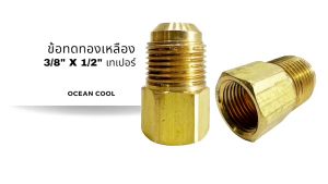 ข้อทดทองเหลือง (เกลียวนอก x เกลียวใน) "3/8 x 1/2" เทเปอร์ BF0020 BRASS FITTING MALE x FEMALE "3/8 x 1/2" TAPER ข้อทด ทองเหลือง ข้อทดเตเปอร์