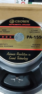 CROWN PA 1550 15" Instrumental Speaker Unit 500W 8 OHMS