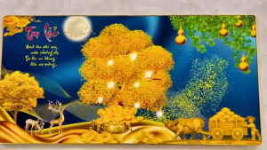 Tranh Treo Tường/ Cây Kim Tiền Tài Lộc/ Tranh Treo Phòng Khách/ Tranh Decor Phòng/ Tranh Tráng Gương Cao Cấp