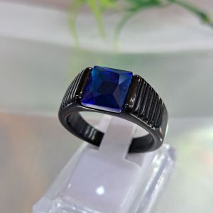 Cincin Pria Titanium Super Hitam Terbaru Batu Natural Tidak Luntur Selamanya (70)