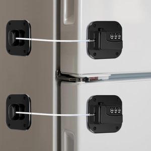 Refrigerator LockCombination Lock for Refrigerator CabinetsHeavy Duty Fridge LockChild Safety Cabinet LocksEasy Install