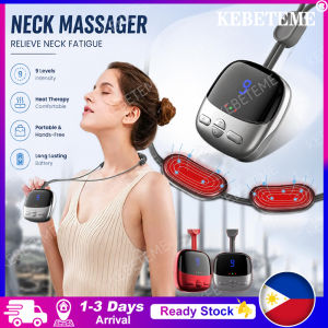 (Local Stock) KEBETEME Portable Smart Hanging Neck Massager – Hot Compress & Cervical Spine Relief Wearable Shoulder Relaxer for Travel Office & Home