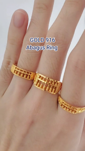 Emas 916 Cincin Sempoa | Gold 916 Abagus Ring RA01+