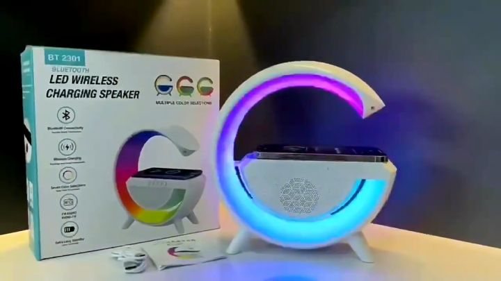 ANYTEK Bluetooth Speaker LED Ambient Light RGB Wireless Charger ...
