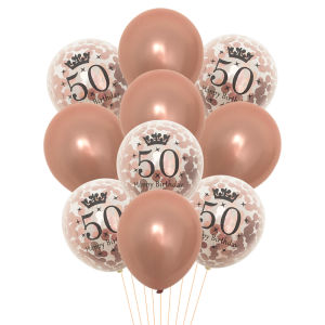 1Bag Rosegold 12inch 30 40 50 60 Happy Birthday Confetti Balloons Adult 30th 40th 50th 60th Birthday Party Anniversary Supplies