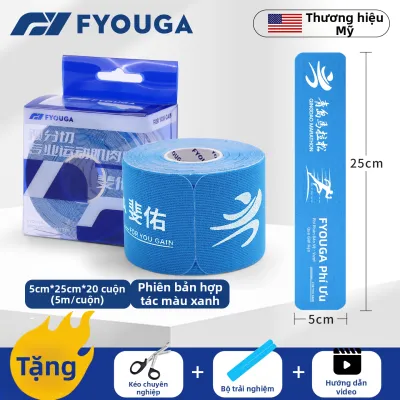 FYOUGA | Băng Dán Kinesiology Đã Cắt Sẵn Cho Vận Động Viên Dùng Cho Gối Và Chân