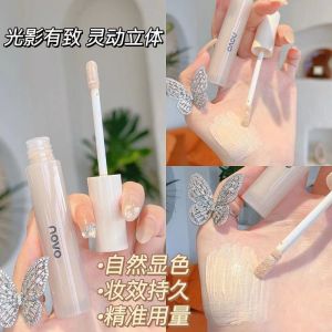 NOVO Dual-Head Matte Highlighting Contouring Liquid Stick Shadow Blush for Nose Bridge Face 3D Smudging Beginner Friendly