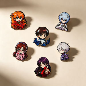 clu HT2 Neon Genesis Evangelion EVA Asuka Langley Soryu Anime Metal Brooch Chibi Character Enamel Pin TH2 ulc