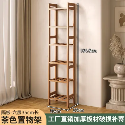 Kệ Sách Tre Đa Tầng Dễ Lắp Ráp Phù Hợp Tường Hẹp