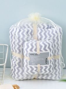 Ultrafine Fiber Couple Bath Towels Soft Snowflake Absorbent Travel Gift Quality Gift Bag Home Textile Coral Velvet Towels