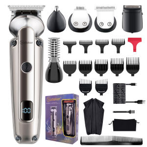 Bộ Cắt Tóc Sạc Điện Đa Năng Hatteker 8 Trong 1 Máy Cạo Râu Máy Tỉa Lông Mũi Máy Tạo Kiểu Râu Bộ Dụng Cụ Tạo Kiểu Tóc Cho Nam Với Sạc Nhanh Và Nhiều Phụ Kiện