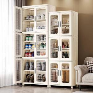 DIHUANTUO | Transparent Foldable Shoe Organizer