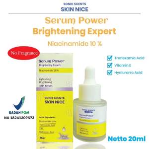 SKIN NICE Serum power Brigthening Expert niacinamide 10% Perawatan Pencerah Wajah Hyaluronic Acid Mencerahkan