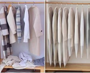 BnB Mall Transparent Wardrobe Clothes Cover Hanging Dust Cover Clothes Protector Clothes Protector Cloth Dust Cover GR-CLTH/CVR