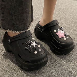 Comanier Sandal Jelly Fuji Sandal Baim Wanita Slip On Wedges Anti Air Sandal Kodok Medis EVA