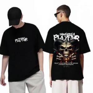 Baju Kaos Motif UNDERGROUN SKUL T-shirt Distro Terbaru Pria Wanita Keren Lengan Pendek Simpel Combed