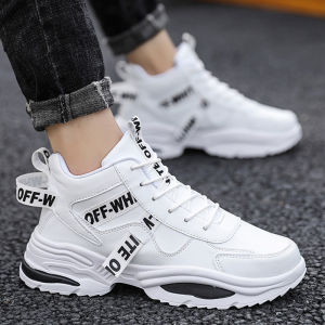 Martin Boots Mens High Top Spring Summer New Style Waterproof Anti-slip Casual Heightening White Dad Trendy Shoes Workwear