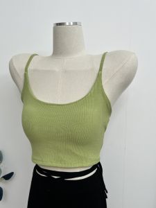 Áo Ba Lỗ Hở Lưng Gợi Cảm Cổ Chữ U Thấp Có Đệm Ngực Áo Vest Bó Sát Phong Cách Mùa Hè Cổ Điển Áo Vest Nữ