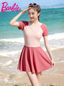 Barbie | Conservative Slimming One-piece Dress Style Sport Swimsuit